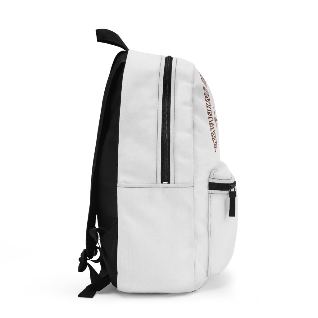 Running on Vibes & Caffeine Backpack - Perfect for Students, Coffee Lovers, Daily Use, Gifts, Travel