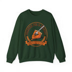 Forest Green sweatshirt with pumpkin pie graphic and text on a white background